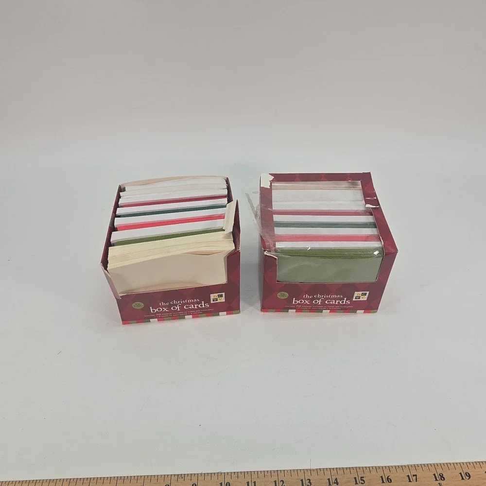 Tex-Tured The Christmas Box Of Cards Colored Blank Cards & Envelopes 2 Partials